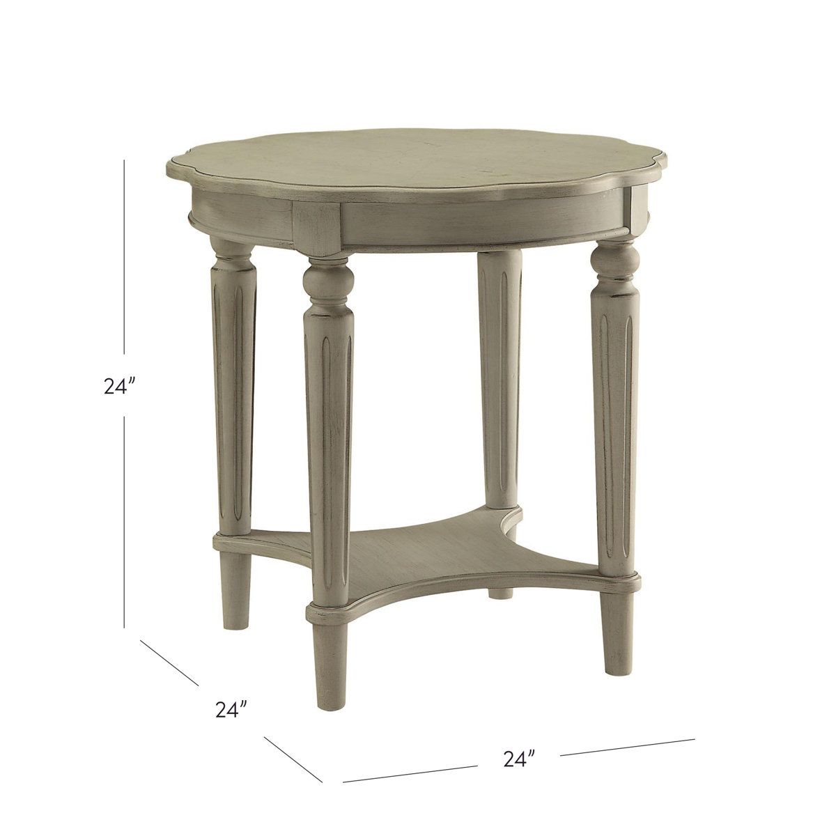 Kelly Clarkson Home Quitman 24'' Tall Solid Wood End Table & Reviews
